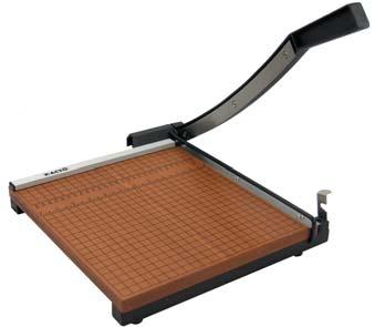 99 3 1 X-Acto 12 x 12 Guillotine Trimmer - (Group B) This X-Acto 12" x 12" Wood Guillotine Paper Cutter features a square platform and reduced edge profiles, which allows you to work freely with