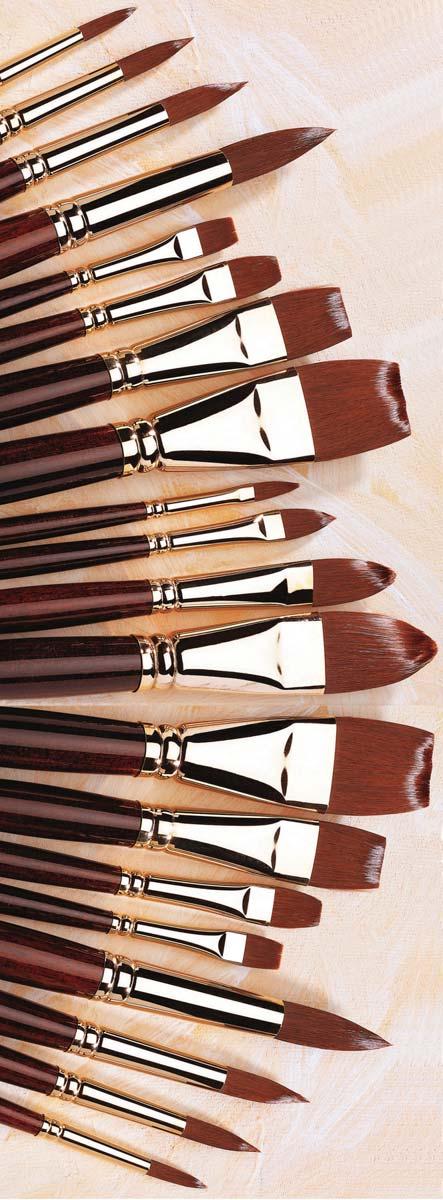BRUSHES 117 Winsor & Newton Galeria Brushes - (Group B) Galeria Brushes have been specifically developed for use with acrylic colour, to be strong and resilient whilst offering flexibility and