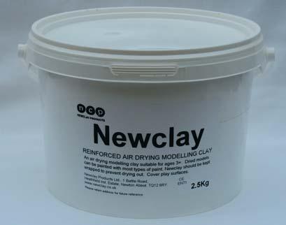 MODELLING MATERIALS 155 Newclay - (Group B) Newclay is a reinforced air-drying modelling clay.