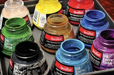 pigmented acrylic inks are waterproof, intermixable, free flowing, non-toxic, acid free, permanent and