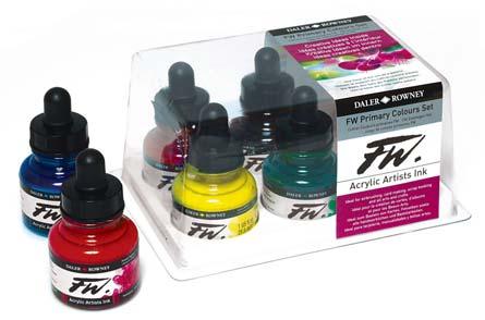 water-resistant ink in a range of 38 colours, all of which have either a three or four star rating for permanence.