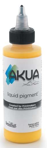 Akua Liquid Pigment s thin viscosity makes it ideal for printing many layers of ink on top of each other. It can also be used with Akua Intaglio for multi-plate overlays or viscosity monotypes.