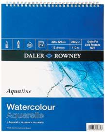 50 3 3 Daler-Rowney Aquafine Landscape Pads - (Group B) New to the Aquafine range are these Landscape pads containing 12 sheet, acid-free 300gsm watercolour paper perfect for watercolour artists of