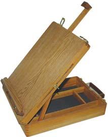 paintings, a carry handle, detachable shoulder strap and the large also includes a palette.