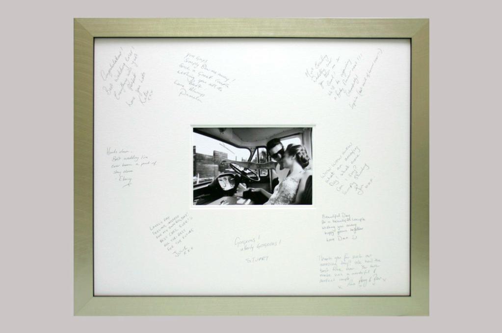 Signing Frame A great alternative or addition to the traditional guest book for those