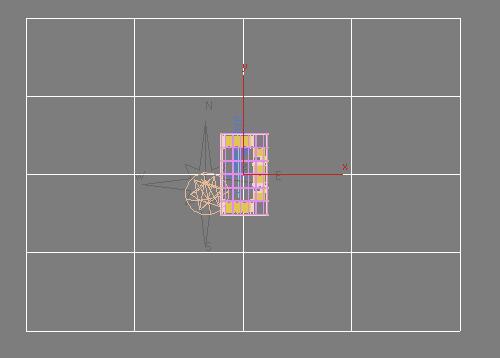Top view of scene with grid object selected 3 On the Material Editor, activate an unused sample slot.