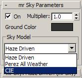 Choose a sky model: Sky models are a set of luminance distributions that model the sky under a range of conditions, from overcast to clear sky.
