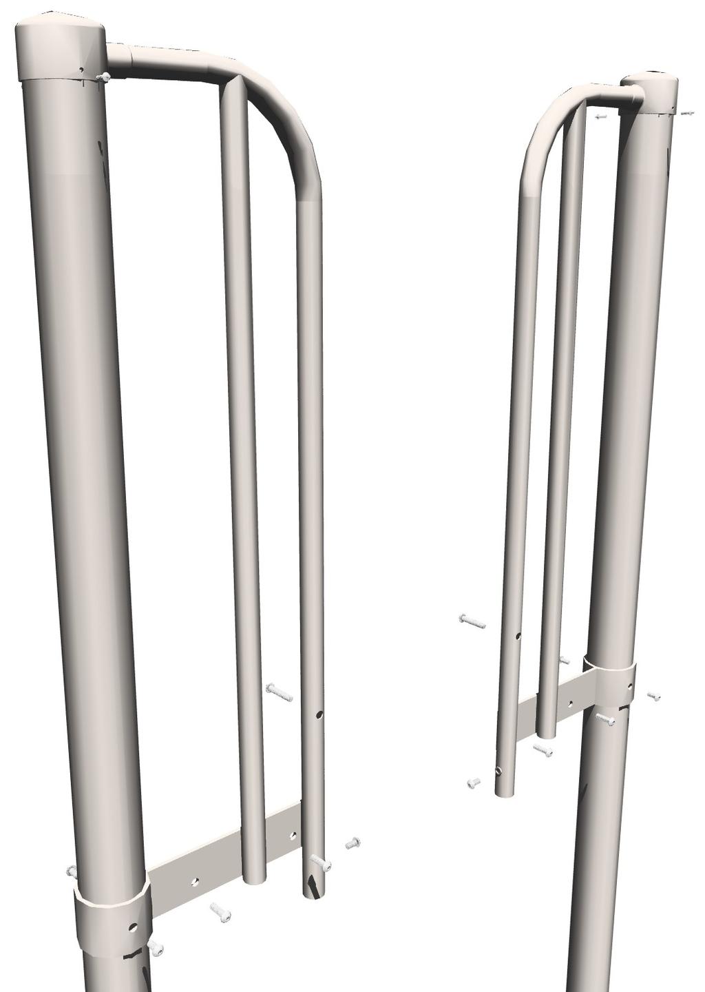Left and Right Barrier Rails There are, in essence, eight basic parts to the Metal Assembly: 1) Ladder 2) Handrails (2 or 4)