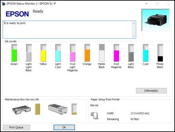 You see this window: 2. Replace or reinstall the maintenance tank or ink cartridge as indicated on the screen.