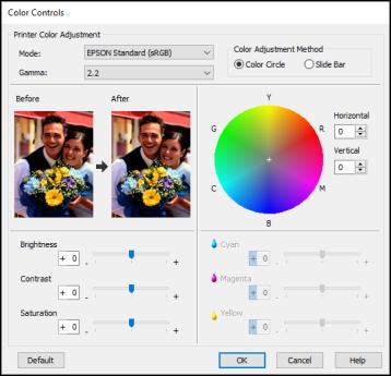 Parent topic: Selecting Basic Print Settings - Windows Advanced Color Controls - Windows If you selected Custom as the Mode setting and Color Controls from the dropdown menu, you can click the