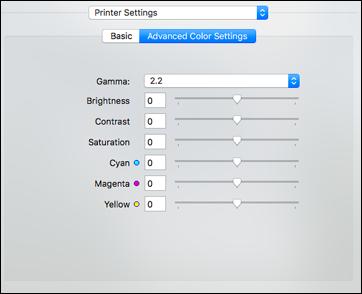 You can specify values for adjusting gamma, brightness, contrast,
