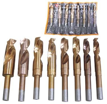 8 PC. COBALT SILVER & DEMING BITS These Cobalt drill bits penetrate 80% faster and stay sharper than standard bits.