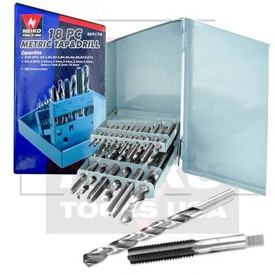 TAP & DRILL SETS These heavy duty tap and drill sets are constructed of high speed steel and include both the tap and appropriate drill bit for the pilot hole.