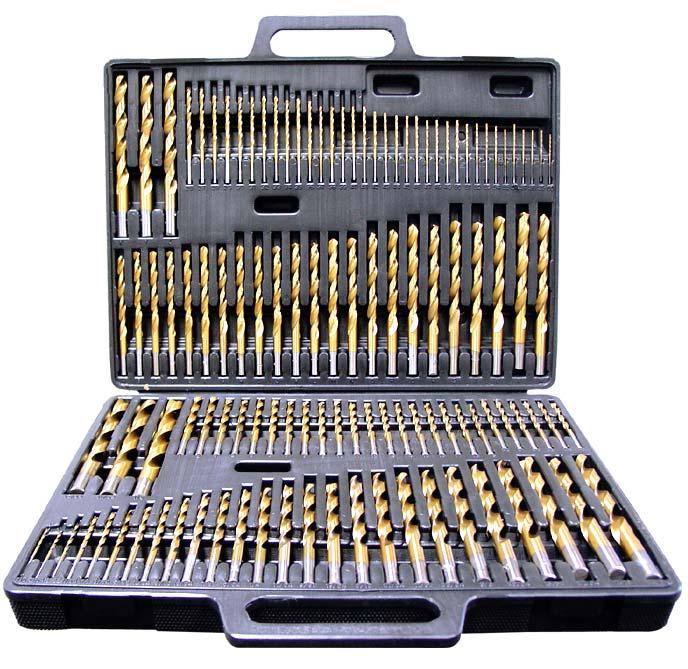 115 PIECE TITANIUM DRILL BIT SET This is a complete drill bit index set. It includes just about any drill bit you re ever going to use. It's like three sets in one.