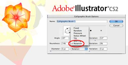 Wacom intuos3 Art Pen Orientation Guide Rotation Setting for Calligraphic and Scatter Brushes Adobe has added a new rotation setting to Photoshop CS2 that can be used with the Intuos3