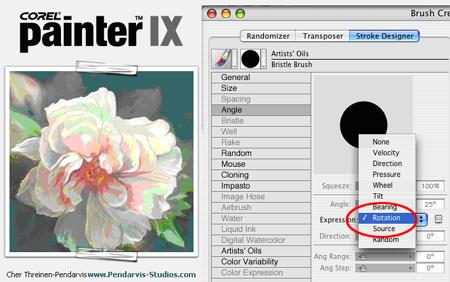 Painter IX Rotation Brush Expression TOP Conclusion The Intuos3 Art Pen is designed for artists, illustrators, designers and others who need a digital pen that can produce different effects by