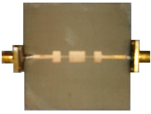 Fig.2.19. Top view of the fabricated filter. The structure shown in the figure (2.