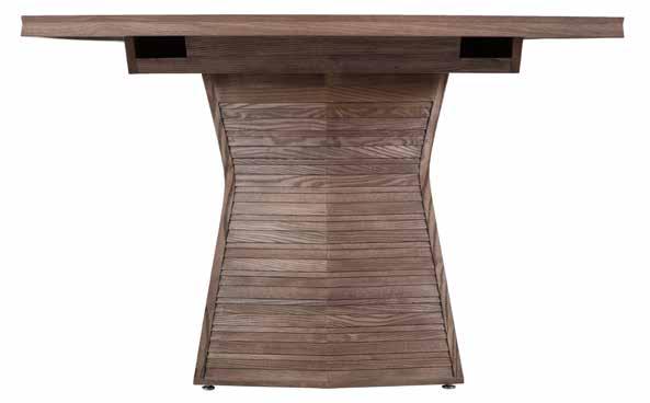 526 Hourglass Dining Table w84.75" closed, 121" extended, d42", h29.
