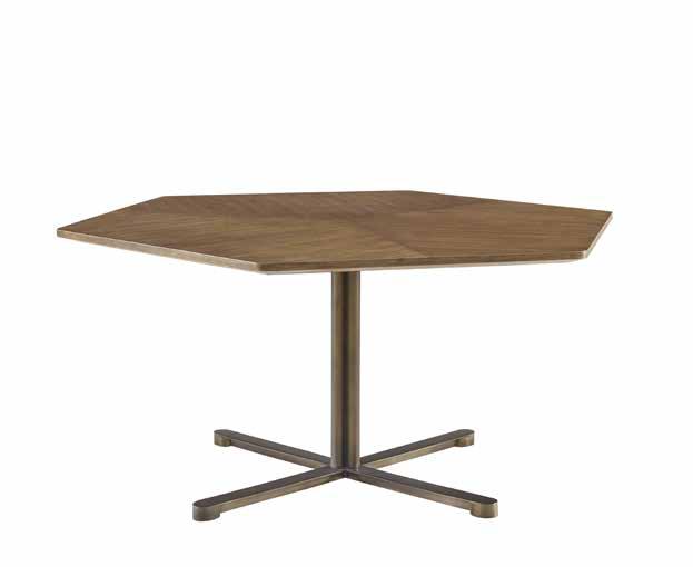 853 Barbara Barry Sierra Dining Table w62" point to point, d54.