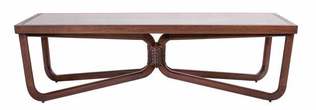 950 Knot Coffee Table w56", d28", h16.25" Pacific Grey finish or natural Satin Walnut.