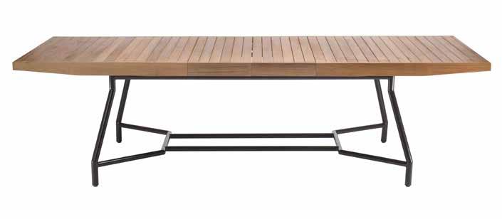 BB-206-DFW Communal Dining Table (top) w91" closed, 121" open, d42", h29.