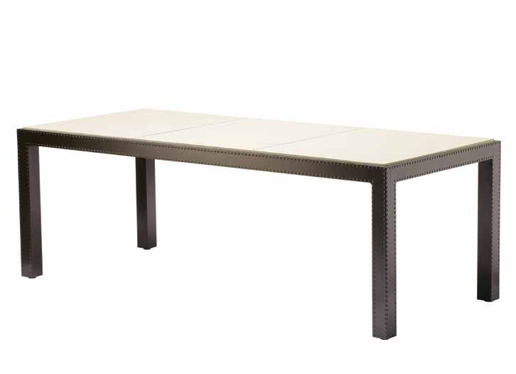 JG-106 Chi Chi Dining Table w84", d36", h29" Powder-coated aluminum.