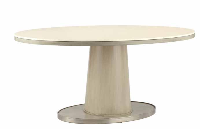 521 Barbara Barry Classic Oval Pedestal Table w66", d42", h28.