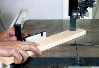 The blade is positioned in the center of the wheels and the tension set according to the width of the blade, per instructions that came with the tool. The wider the blade, the more tension required.