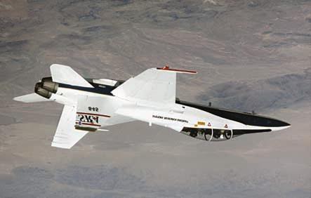 (a) (b) Figure 4. (a) The F-18 aircraft, one of the first production military fighters to use fly-by-wire technology, and (b) the X-45 (UCAV) unmanned aerial vehicle.