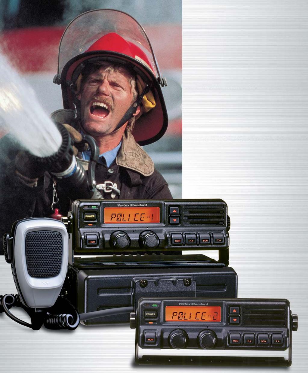 VX-4000 SERIES VHF/UHF Mobile Radios 250 CHANNEL CAPACITY POWER OUTPUT: 70 W (LOW BAND), 50 W (VHF), 40 W (UHF) MIL- STD 810 C/D/E 12.5 / 25 khz BANDWIDTH PROGRAMMABLE PER CHANNEL 2.