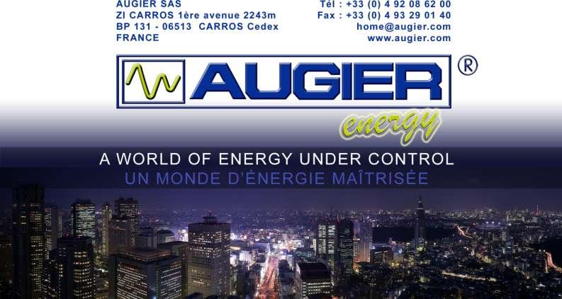 AUGIER IS CERTIFIED ISO 9001 SINCE 1995 With constant