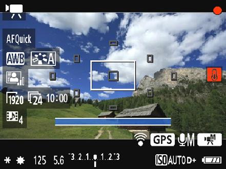 k Shooting Movies Information Display Each time you press the <B> button, the information display will change.