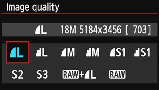 3 Setting the Image-Recording Quality You can select the pixel count and the image quality. Ten imagerecording quality settings are provided: 73, 83, 74, 84, 7a, 8a, b, c, 1+73, 1.