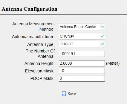 You must enter the correct values for all antenna-related fields, as the choices you make significantly affect the