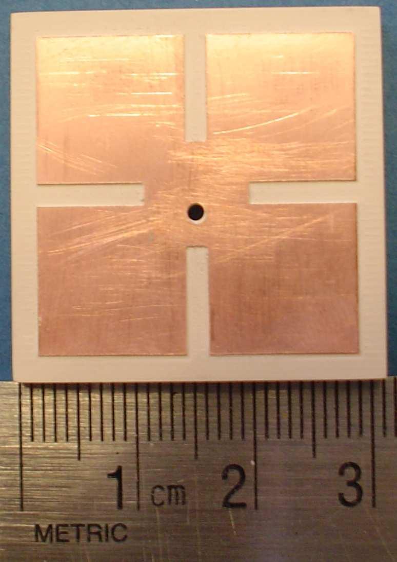 Figure 87 - Built 27 27mm Patch Antenna on 31 31 3.