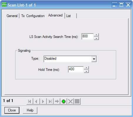 Figure 3-12 The LS Scan Activity Search Time can be changed here.