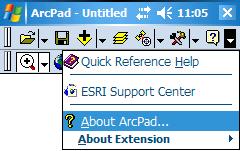 To find out which version of ArcPad you have, go to the Help drop-down, and select About ArcPad As noted above, when using a Trimble Mapping receiver, the input GPS datum will always be WGS 84 unless