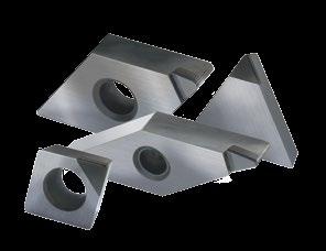 alloys High Performance PCD Tipped Inserts For rough and finish machining of non-ferrous and non-metallic parts Longer PCD