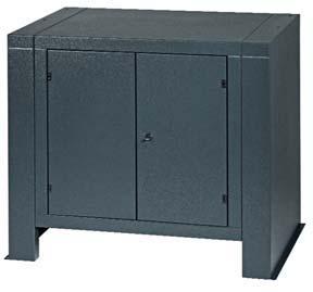 11267 Base cabinet H 85 x W 106 x D 45 cm with lockable door and 2 shelves made of powder-coated sheet steel in