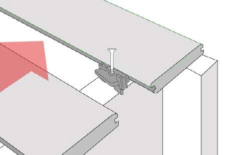 Leave a maximum 50mm overhang of Eva-tech profiles from substructure joists. Consider temperatures at time of installation for contraction/expansion purposes.