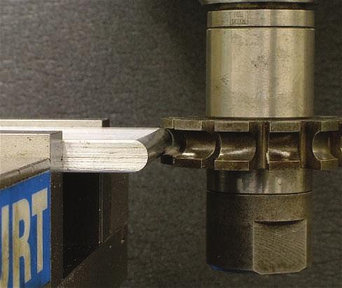 Internal radii (fillets) can be workpiece. Speeds for ballnose and bullnose endmills machined using ball endmills, radius (bullnose) end- can be equal to those used for standard endmills. Work Work 1.