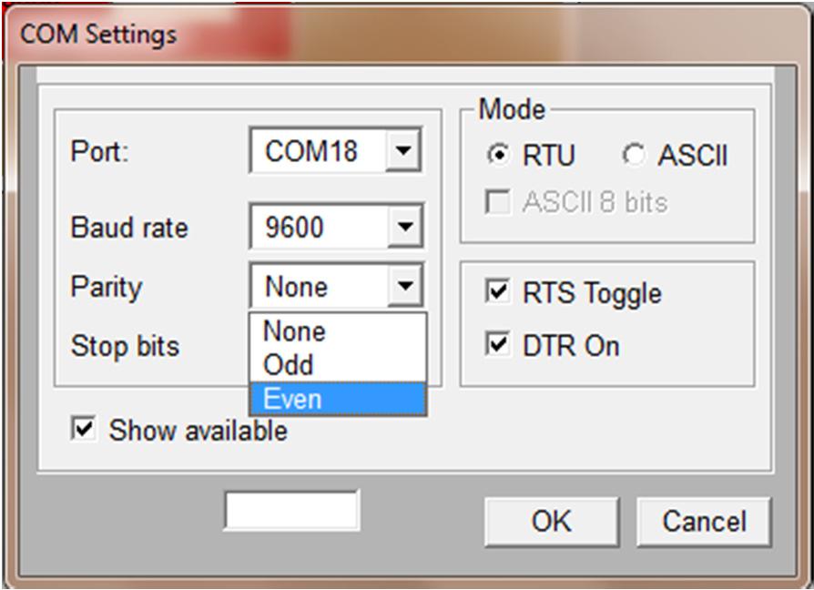 Select new COM port number in list (COM 18 in this example) 5.