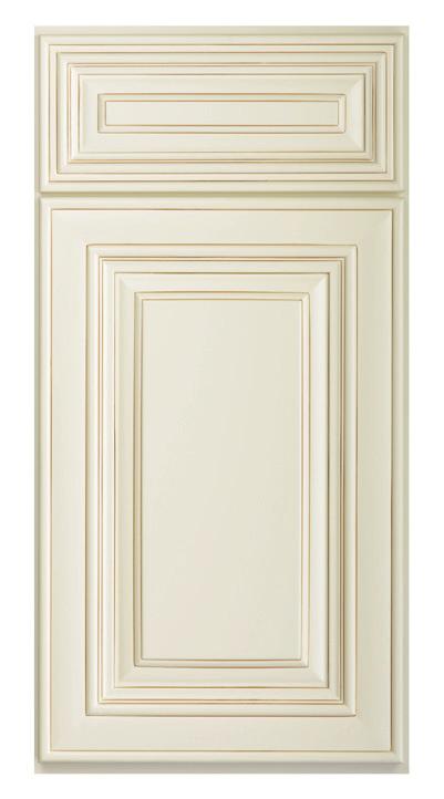 The traditional mitered door frames, beveled raised center panels, and hand
