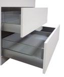 Pan drawers are supplied with either a square rail or with smoked glass sides, at no extra cost.