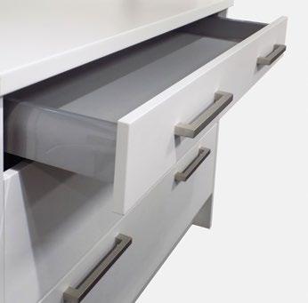 These drawers use GRASS soft close runners, ensuring a smooth and silent close, and are an ideal accompaniment to any Mackintosh