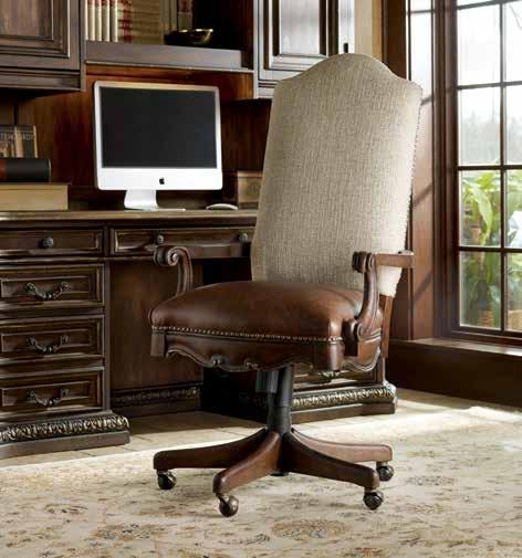 com 5091-30220 Tilt Swivel Chair 26 3/4W x 31D x 46H 5091-75207 Rectangle Dining Table 2012 Hooker Furniture Corp.