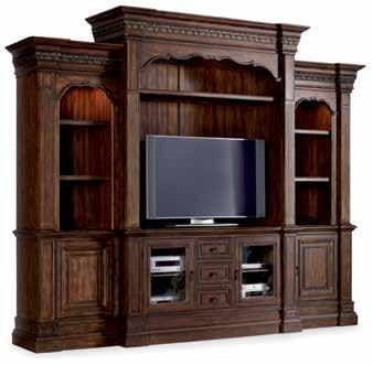 home entertainment home office Visitor s Side Visitor s Side 5091-70444 4 Piece Wall Group Hardwood Solids with Pecan, Hickory, Ash, Black Walnut and Maple Veneer 129 1/4W x 26 1/4D x 104H (328 x 67