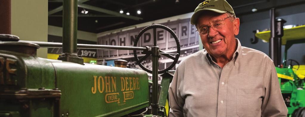 It continues by showing how innovative John Deere tractors increased productivity and reduced the amount of physical labor needed to put food on our tables.