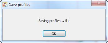 Working with scancontrol Configuration Tools Fig. 3.7: "Save profiles" status dialog box Press the "OK" button to finish the saving process.