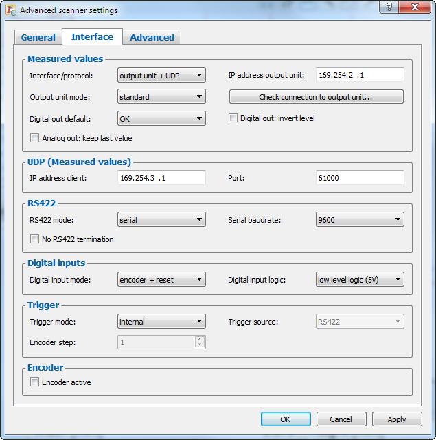 Working with scancontrol Configuration Tools 1 2 3 